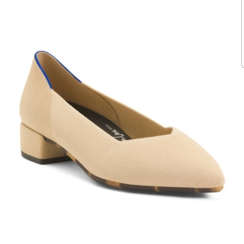 ROTHY'S The High Point Comfort Heels NWOT Sand Stone 9 - Picture 1 of 6